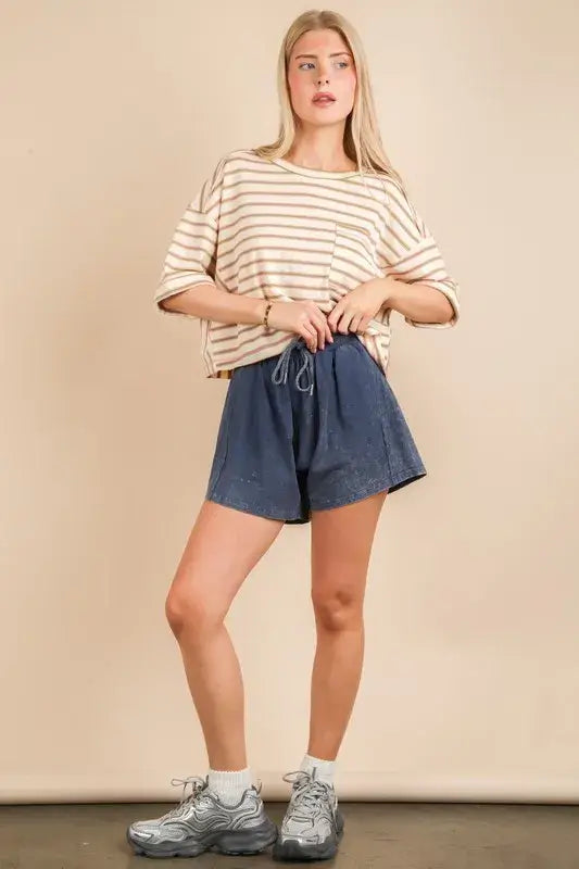 Mineral Washed Comfy Baggy Shorts - Cute Clothes Online - In Style Chics Boutique Women's Juniors Apparel