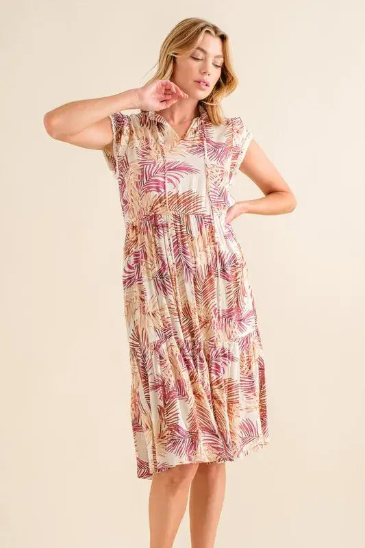 Boho Printed Tiered Dress - In Style Chics Boutique Women's Juniors Clothes