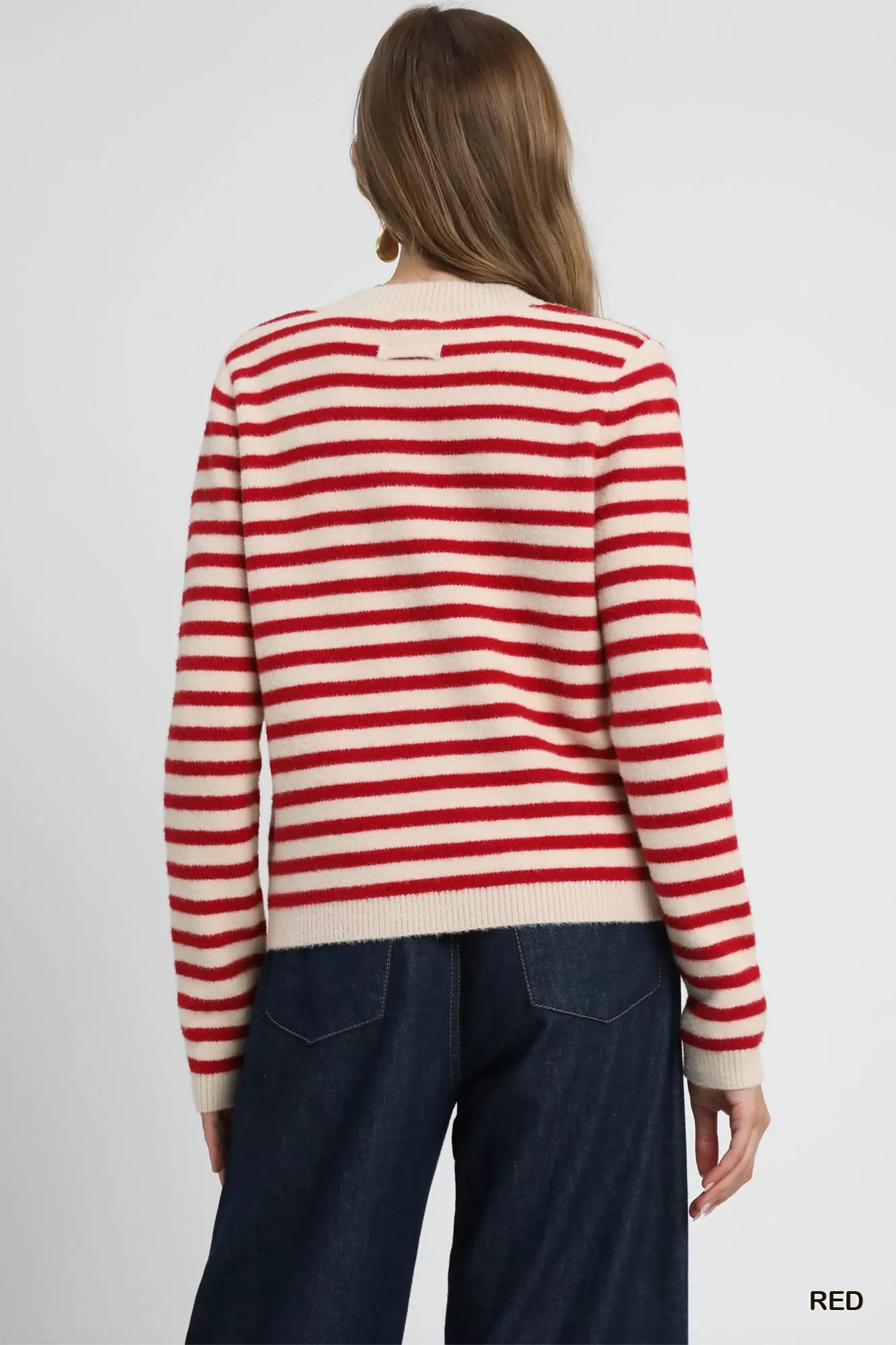 Shop Umgee Striped Knit Button-Up Cardigan at In Style Chics Boutique