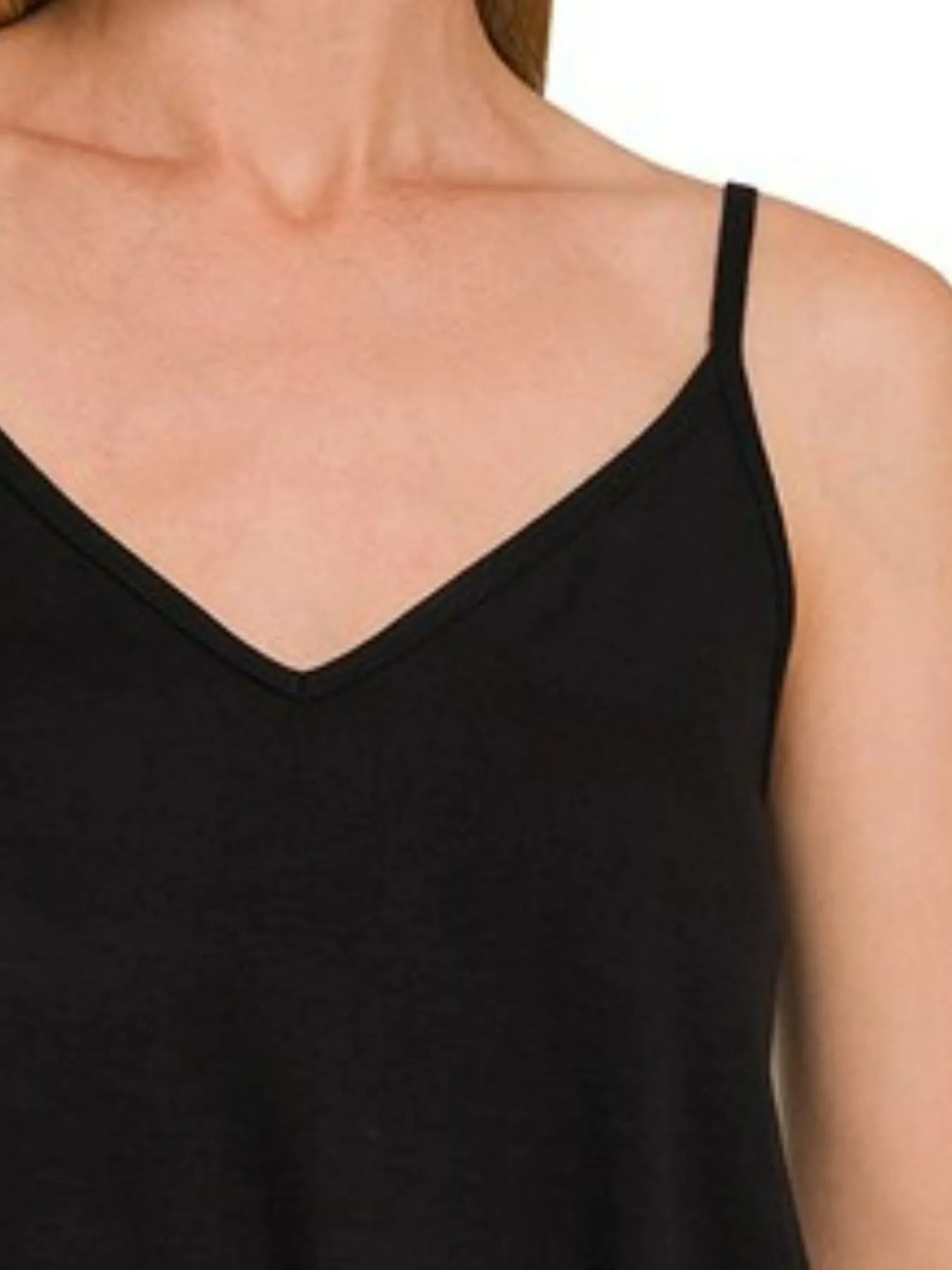 Two-Way V and Scoop Neck Reversible Spaghetti Cami at In Style Chics Boutique