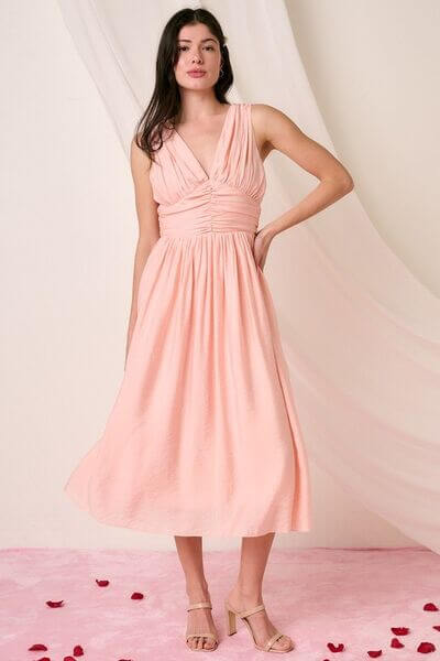 V-Neck Sleeveless Midi Dress - In Style Chics Boutique