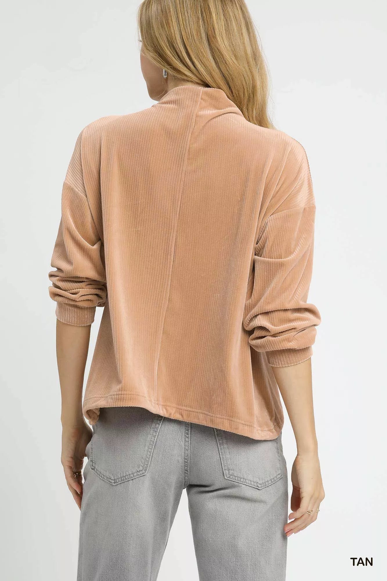 Ribbed Drawstring Hem Knit Top at In Style Chics Boutique