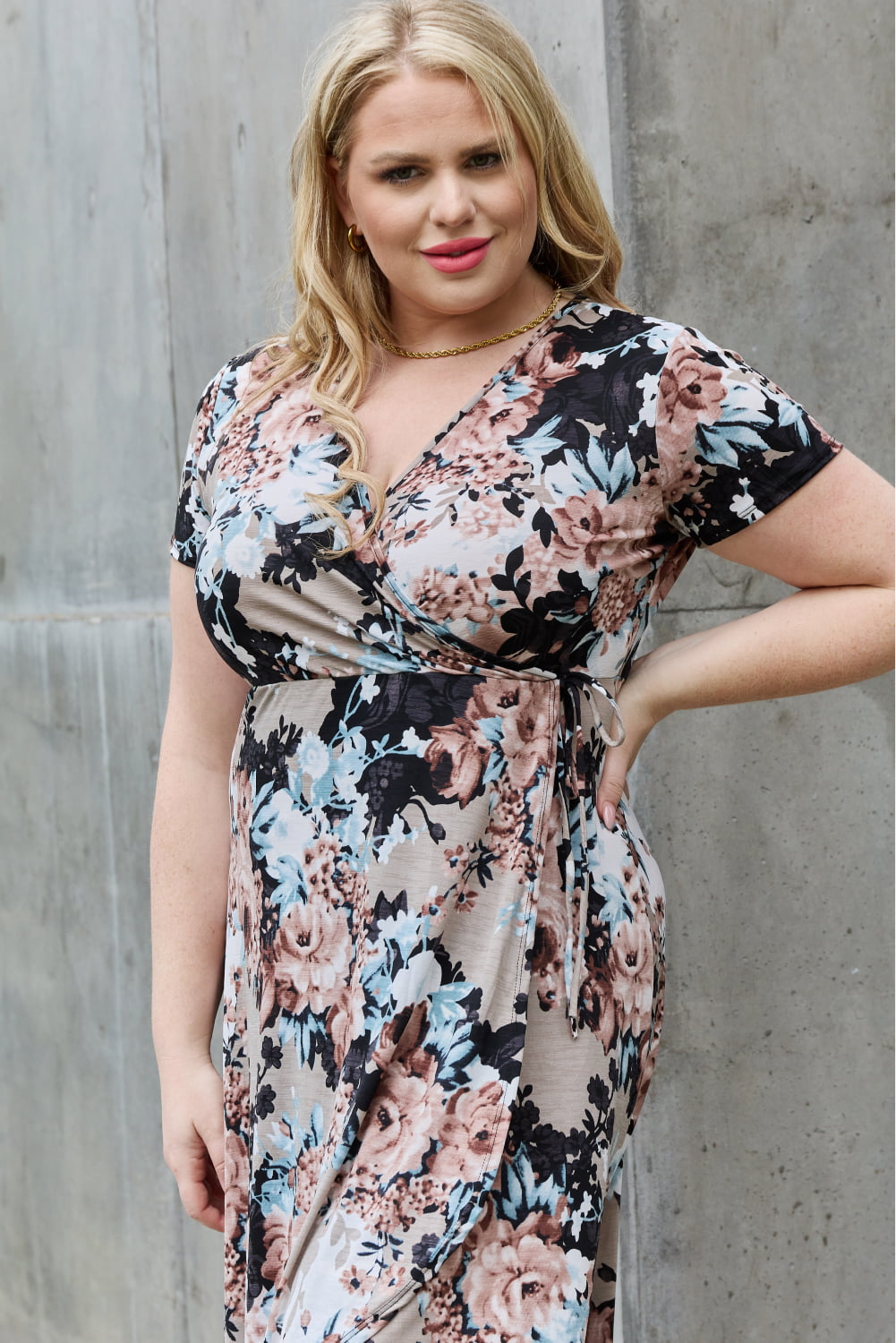 Heimish Give Me Roses Full Size Floral Maxi Wrap Dress - In Style Chics Boutique LLC