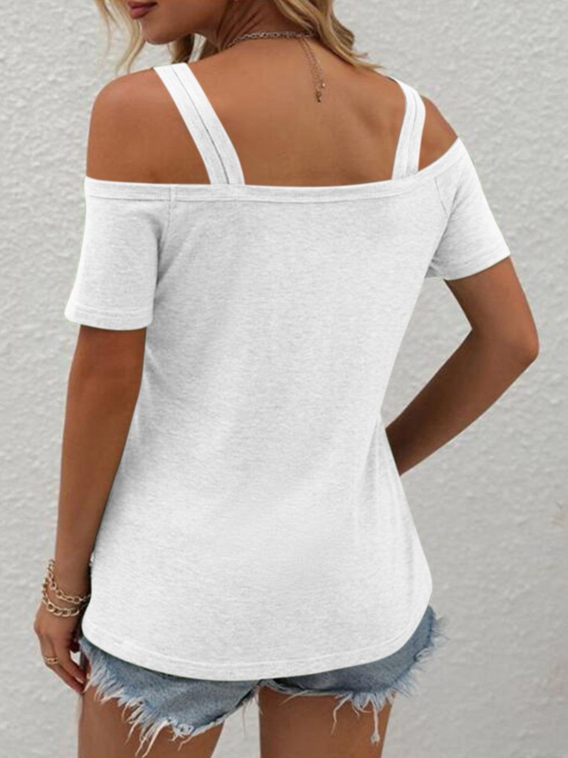 Double Spaghetti Straps Short Sleeve T-Shirt - More Colors! - In Style Chics Boutique LLC