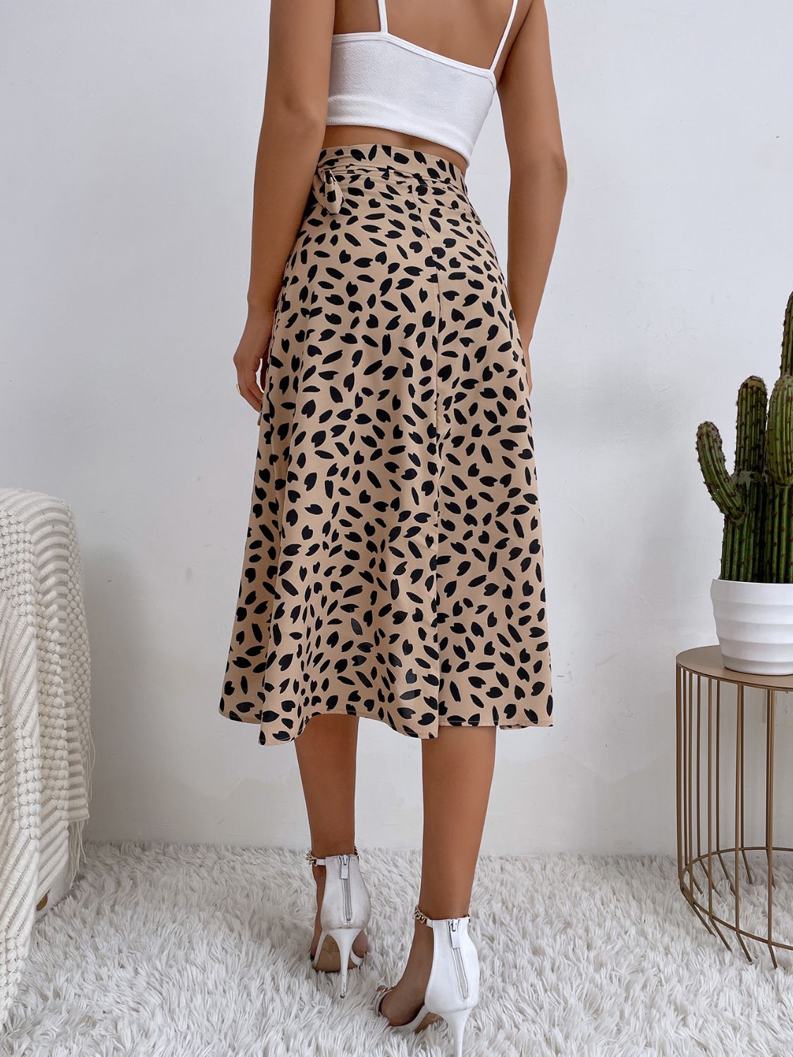 Tied Slit Printed Skirt - In Style Chics Boutique LLC