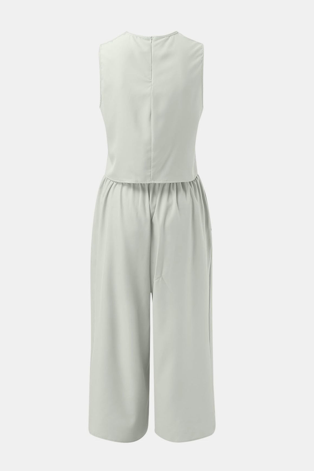 Round Neck Top and Wide Leg Pants Set - In Style Chics Boutique LLC