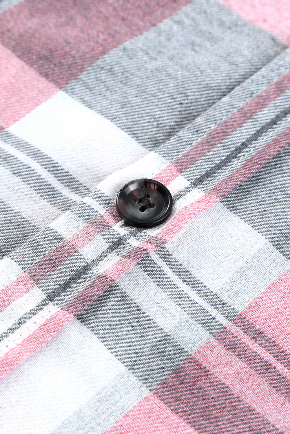 Pink Long Sleeve Collared Button Up Flannel Shacket - In Style Chics Boutique LLC