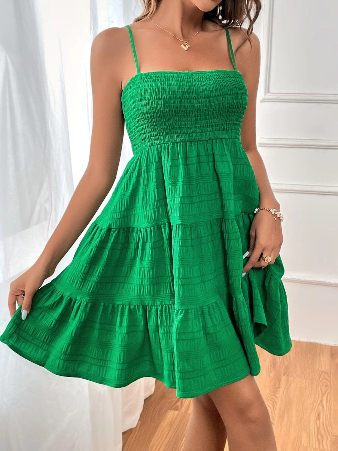 Smocked Tiered Sleeveless Mini Dress - More Colors! - In Style Chics Boutique LLC