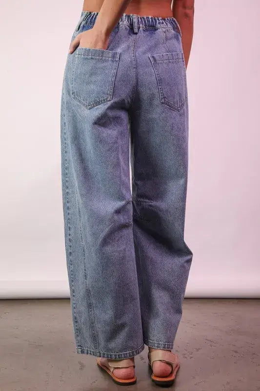 Wide Leg Comfy Jeans- In Style Chics Boutique Women's Juniors Apparel Online