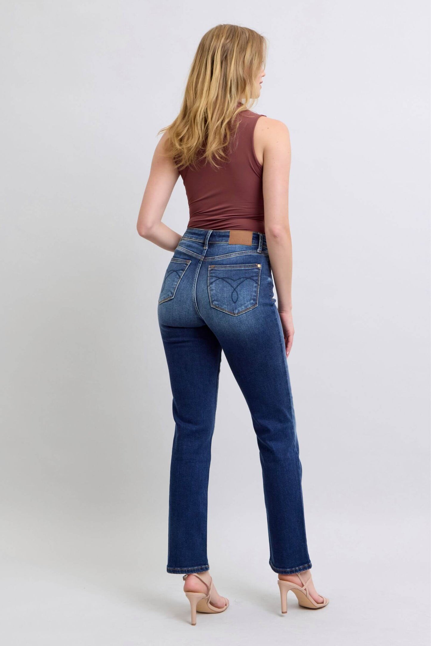 Judy Blue Full Size Washed Straight Leg Jeans with Pockets - In Style Chics Boutique LLC