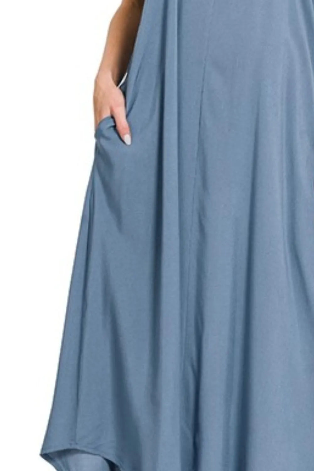 Cami Dress, Woven Arc Hem With Flowy Pockets - In Style Chics Boutique Women's & Juniors Clothes Online