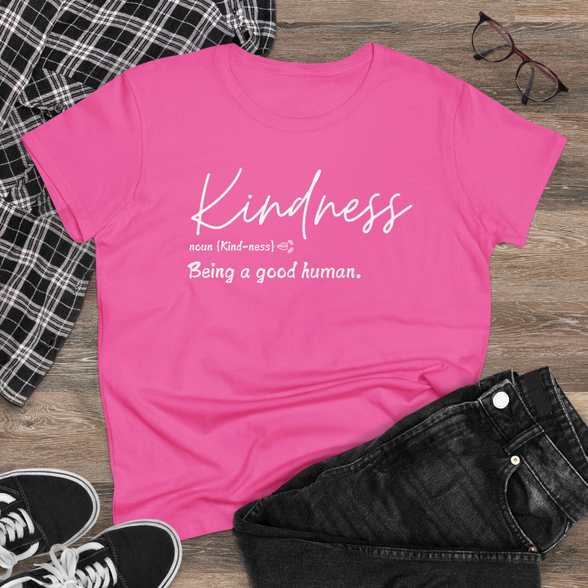 Women's Midweight Cotton "Kindness" Graphic Tee - In Style Chics Boutique LLC