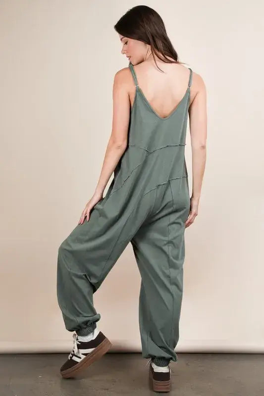 Sleeveless Knit Comfy Casual Jumpsuit - In Style Chics Boutique Women's Juniors Apparel Shop Cute Clothes Online