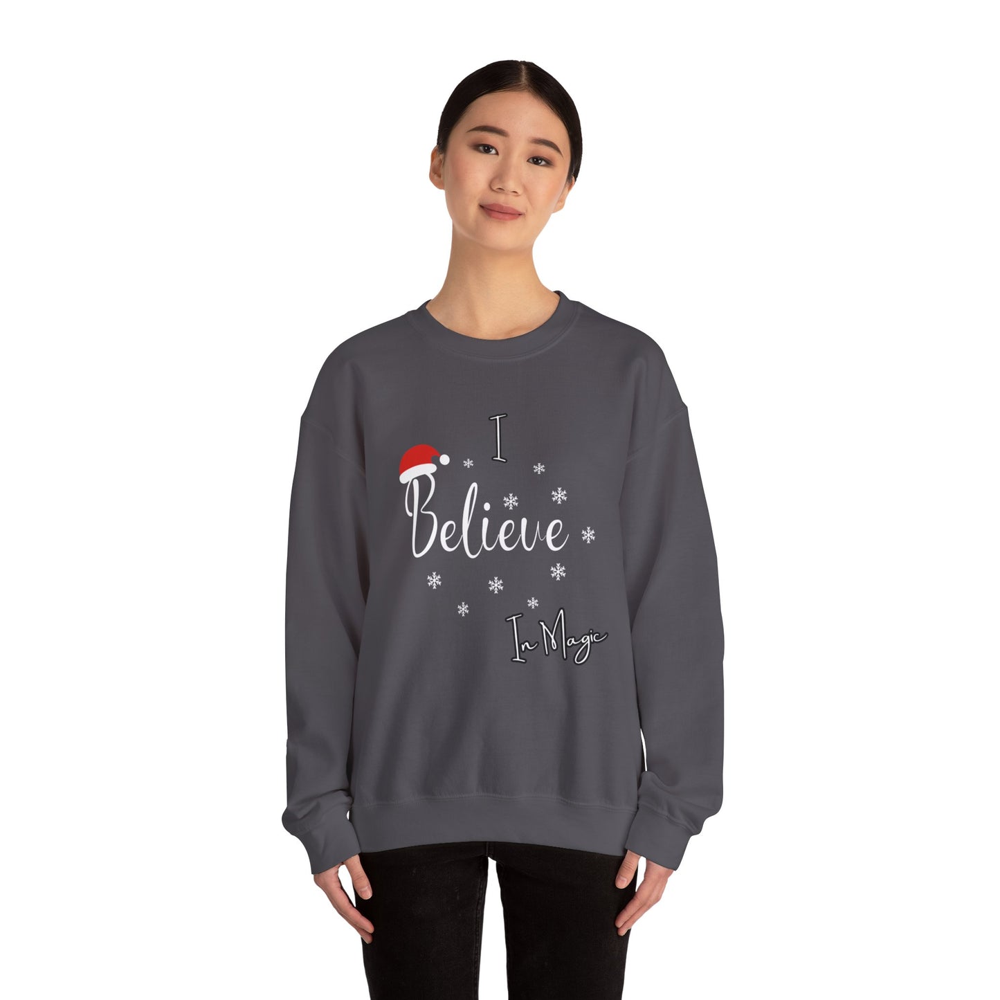 Unisex Heavy Blend™ Crewneck "Believe" Graphic Sweatshirt
