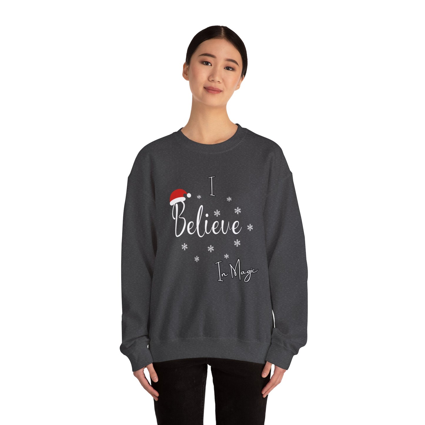 Unisex Heavy Blend™ Crewneck "Believe" Graphic Sweatshirt