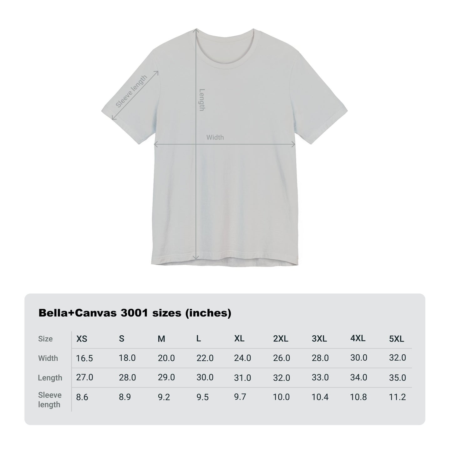 Tee Size Chart- Obsession Expressions by In Style Chics Boutique