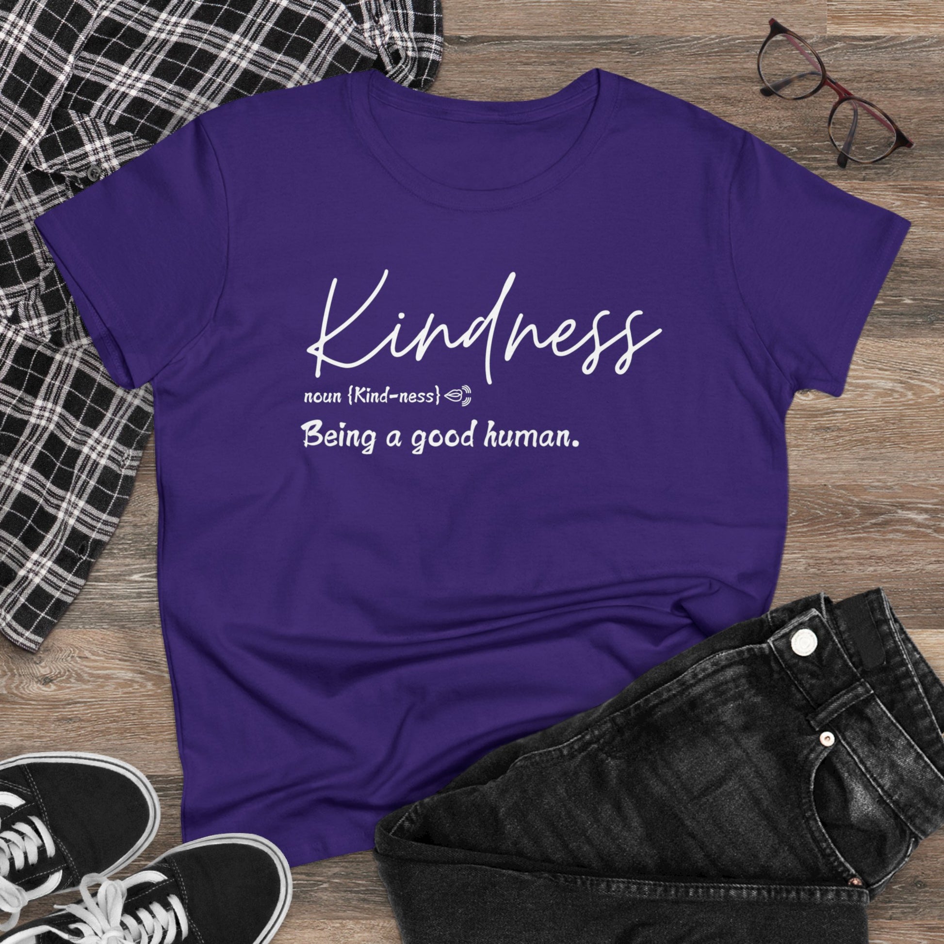 Women's Midweight Cotton "Kindness" Graphic Tee - In Style Chics Boutique LLC