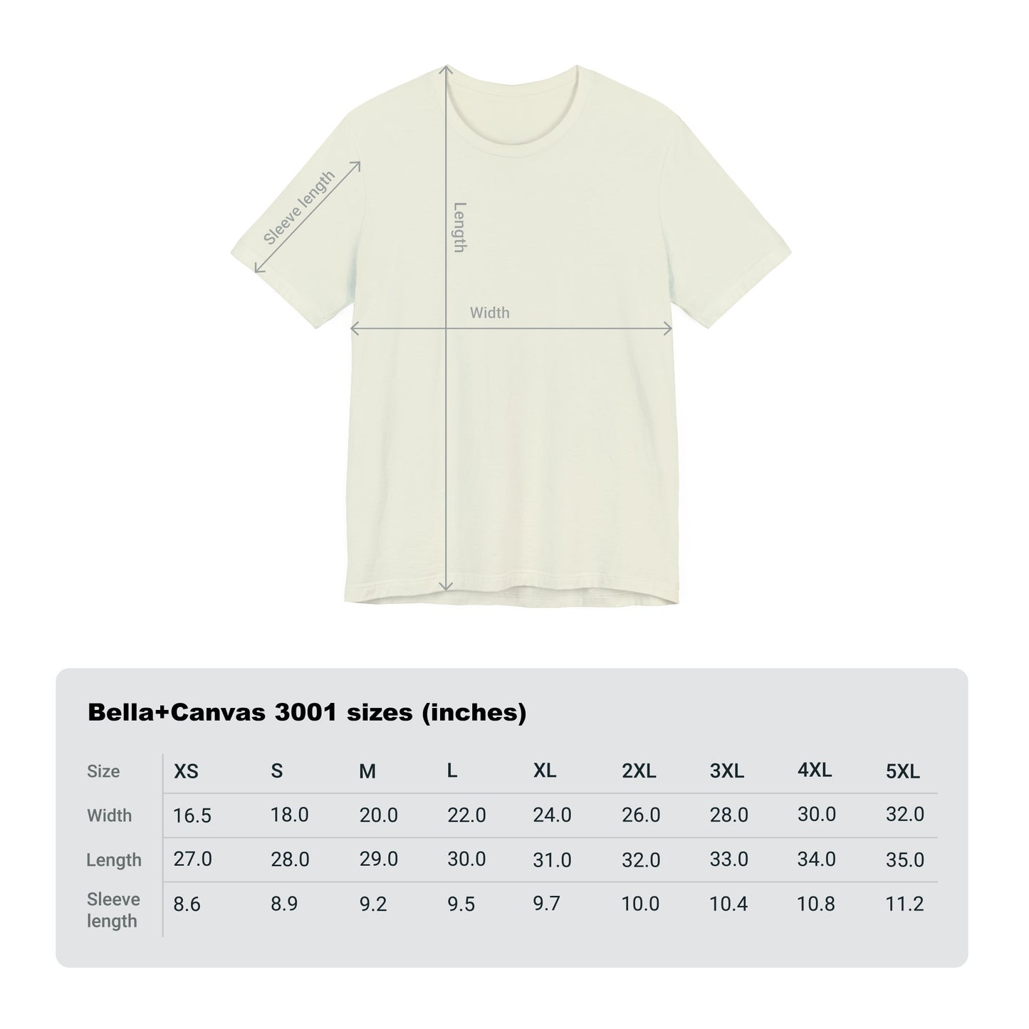 Tee Size Chart- Obsession Expressions by In Style Chics Boutique