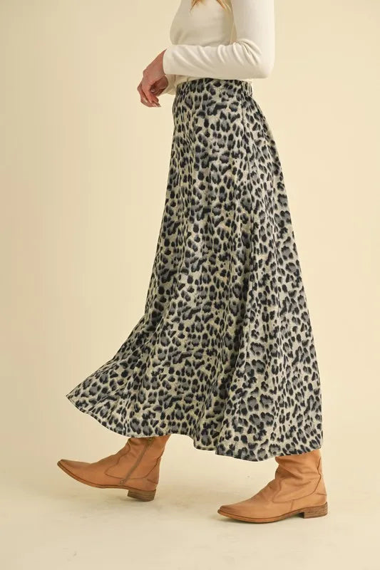 Leopard Midi Skirt - In Style Chics Boutique