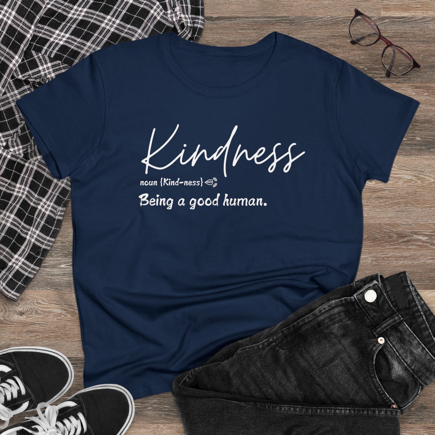 Women's Midweight Cotton "Kindness" Graphic Tee - In Style Chics Boutique LLC