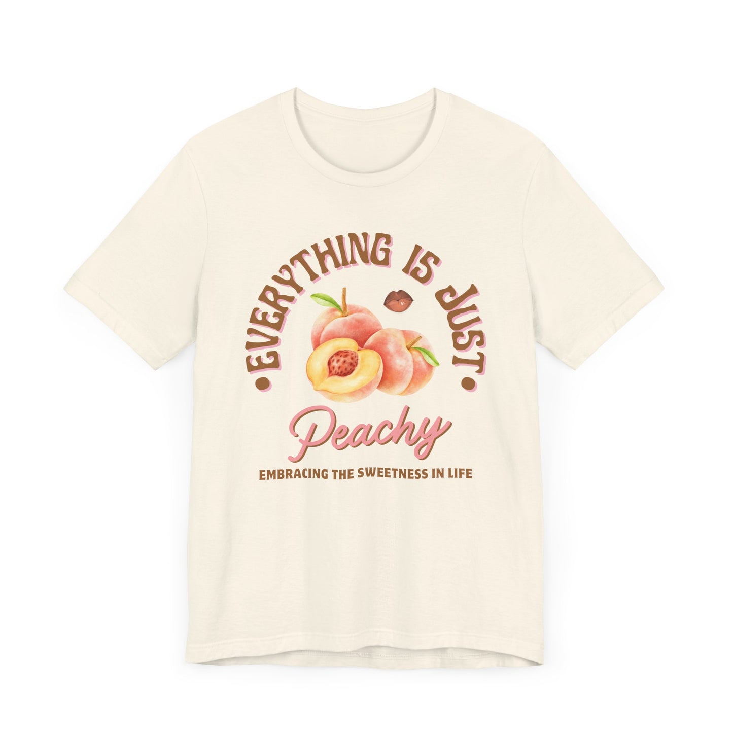 Just Peachy' Short Sleeve Tee - Cute Graphic T-shirts - In Style Chics Boutique