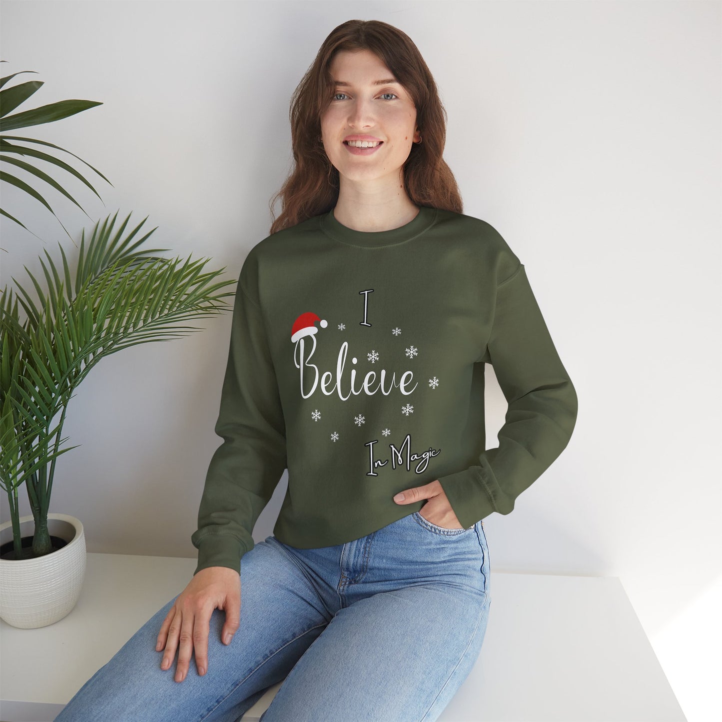 Unisex Heavy Blend™ Crewneck "Believe" Graphic Sweatshirt
