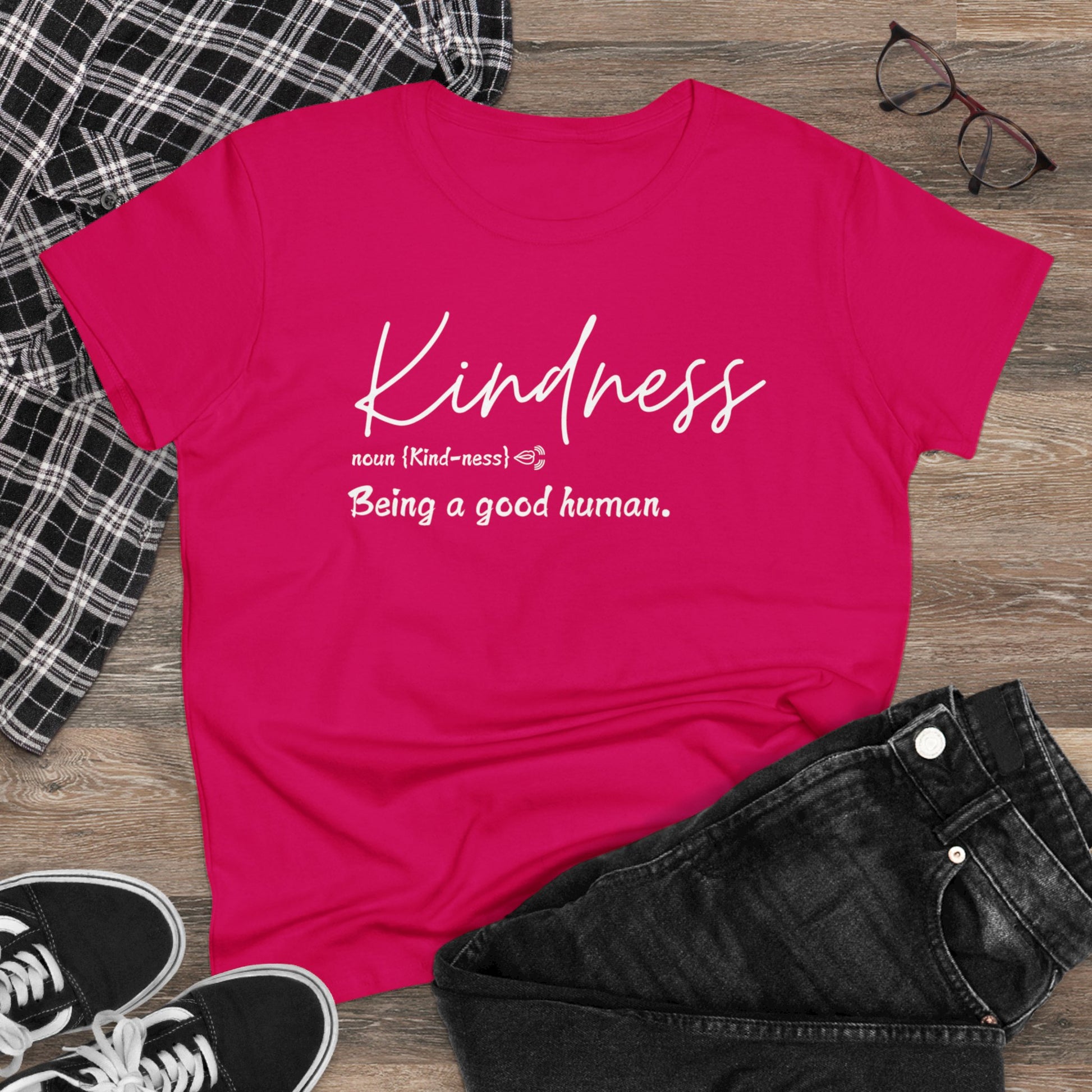Women's Midweight Cotton "Kindness" Graphic Tee - In Style Chics Boutique LLC