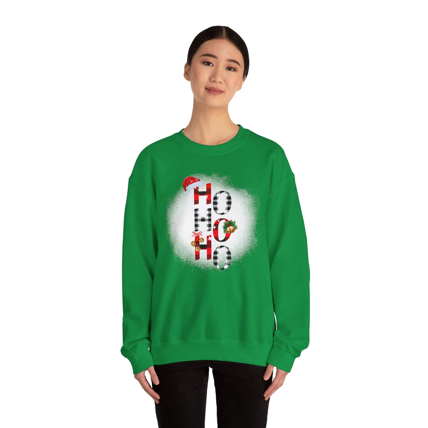 Unisex Heavy Blend™ Crewneck "Ho Ho Ho" Graphic Sweatshirt