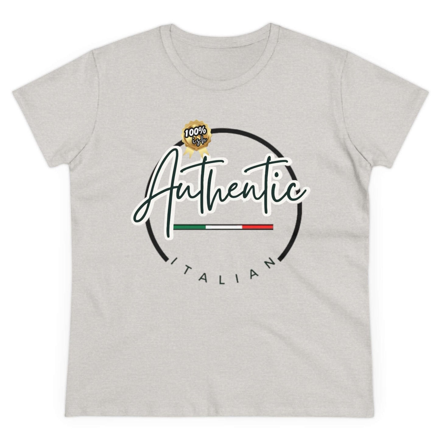 Women's Midweight Cotton Graphic Tee "100% ish Authentic Italian" - In Style Chics Boutique LLC