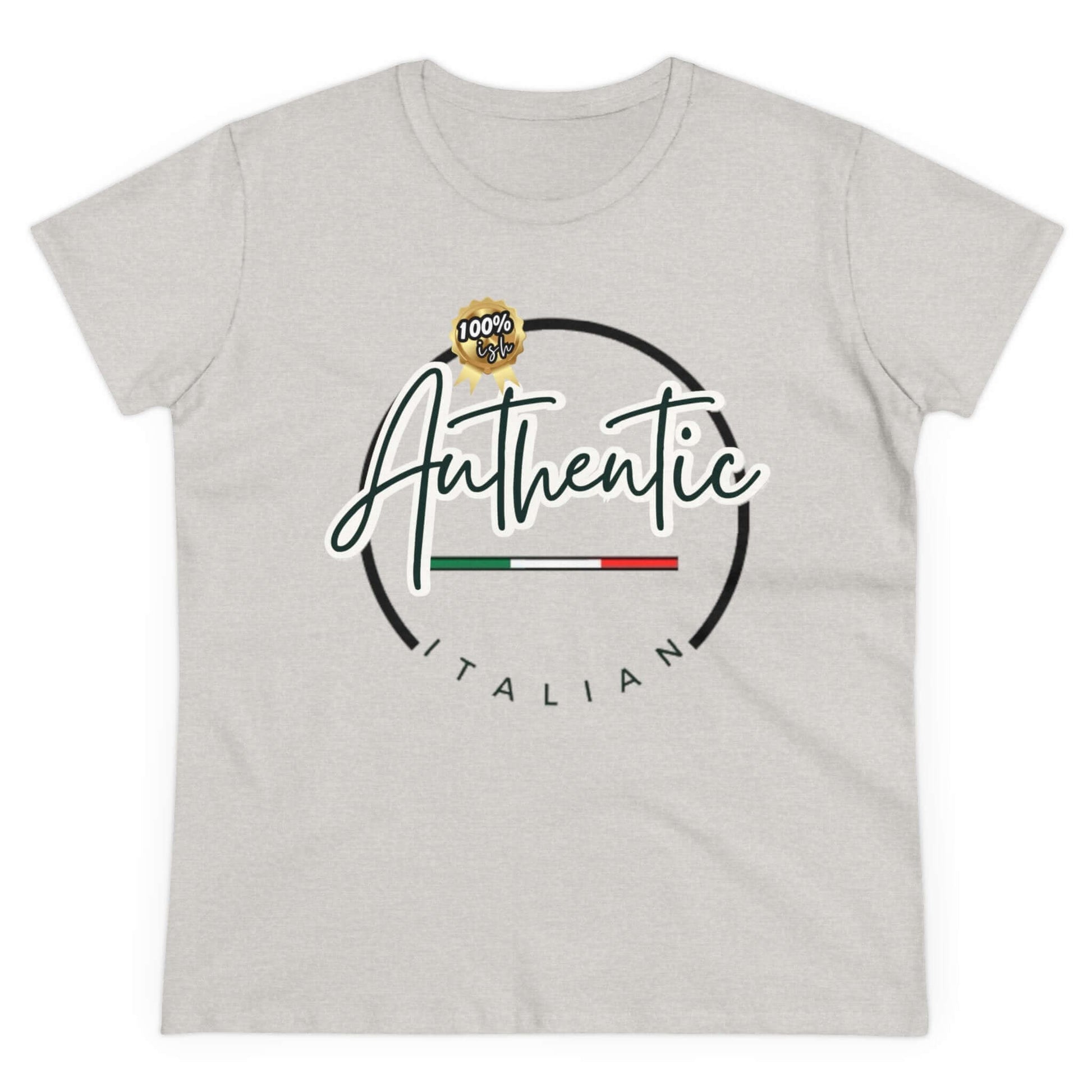 Women's Midweight Cotton Graphic Tee "100% ish Authentic Italian" - In Style Chics Boutique LLC