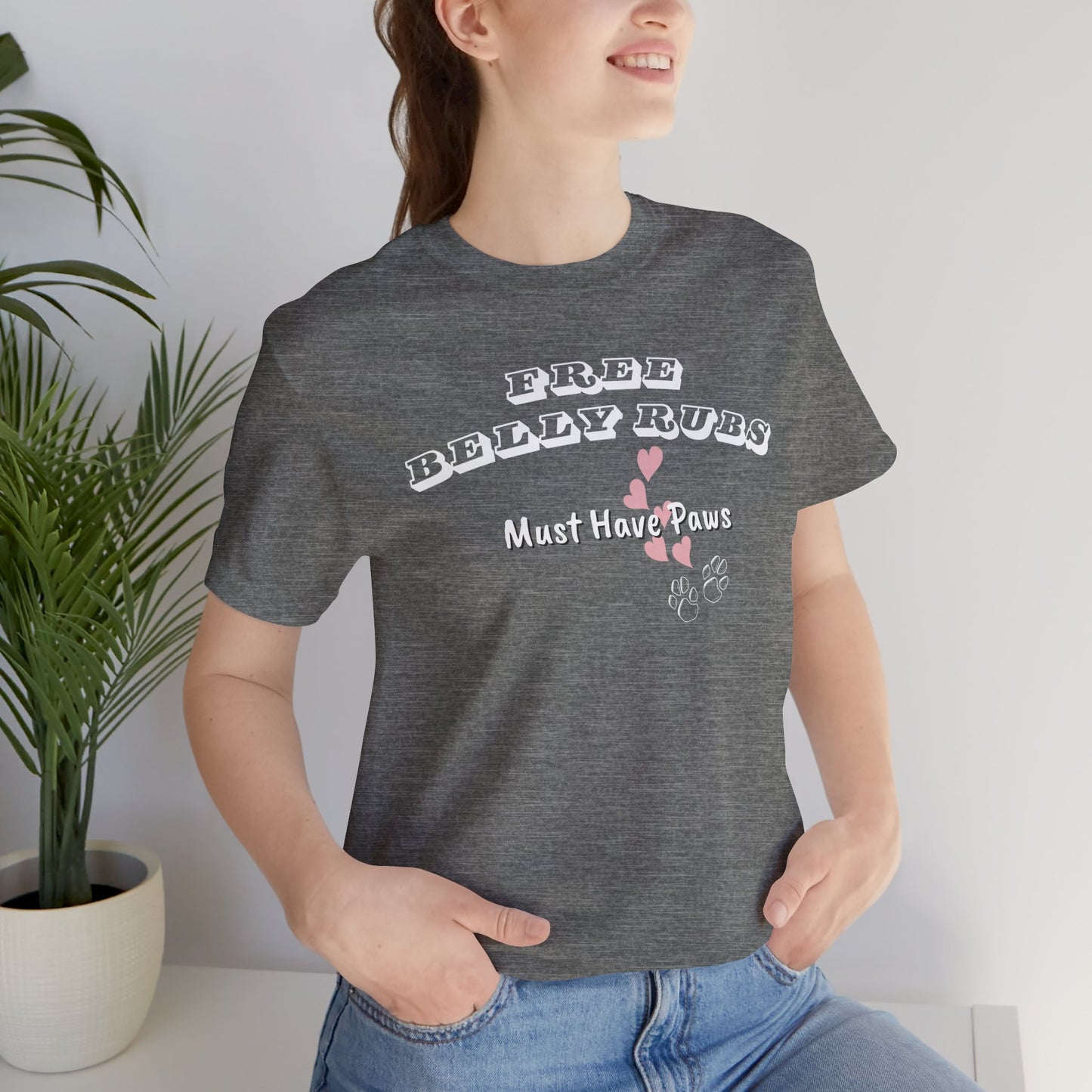 Dog Lover Tee Free Belly Rubs - Cute graphic Ts - Obsession Expressions by In Style Chics Boutique