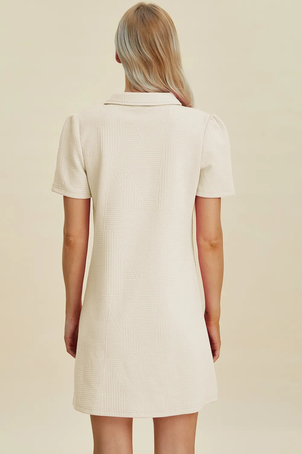Textured Short Sleeve Dress - In Style Chics Boutique Women's Juniors Plus Size Clothes