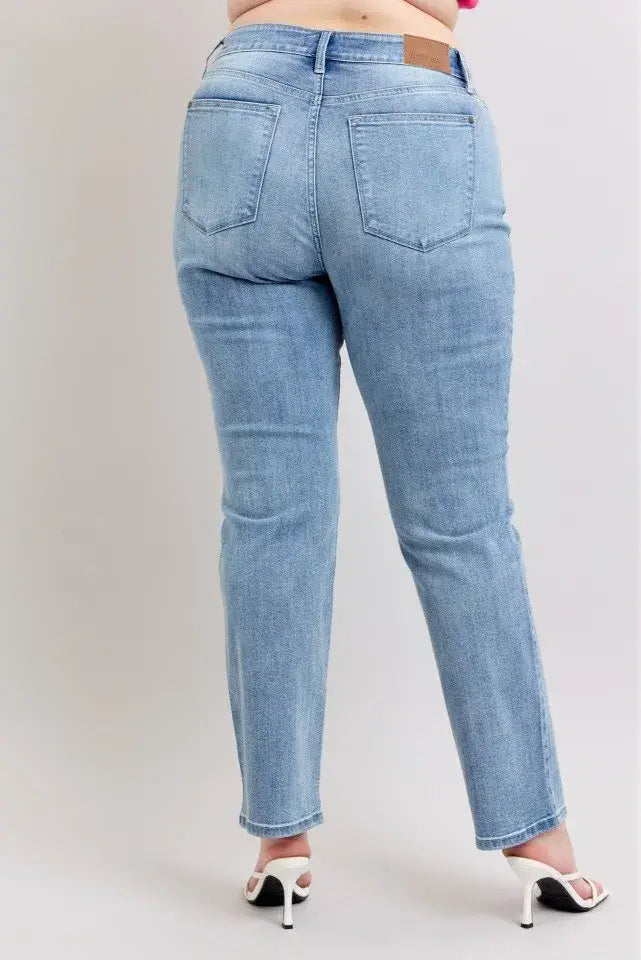 Judy Blue Plus Size High Waist Dad Jeans - shop women's plus size - In Style Chics Boutique