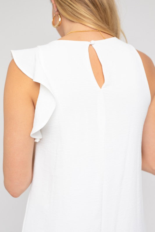 One Ruffle Sleeve Dress - In Style Chics Boutique LLC