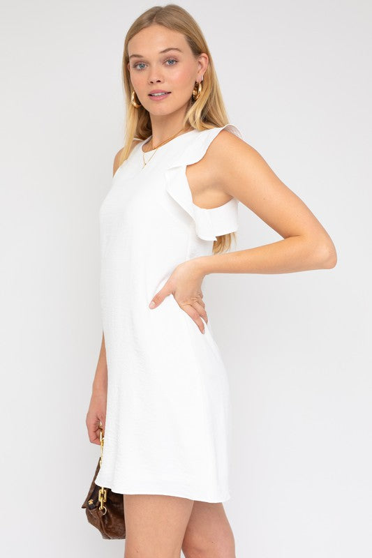 One Ruffle Sleeve Dress - In Style Chics Boutique LLC