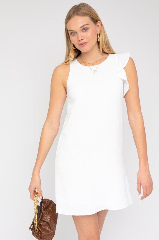 One Ruffle Sleeve Dress - In Style Chics Boutique LLC