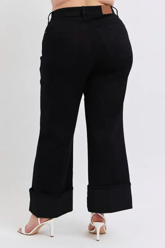 Judy Blue High Waist Reto Wide Leg W/ Cuff