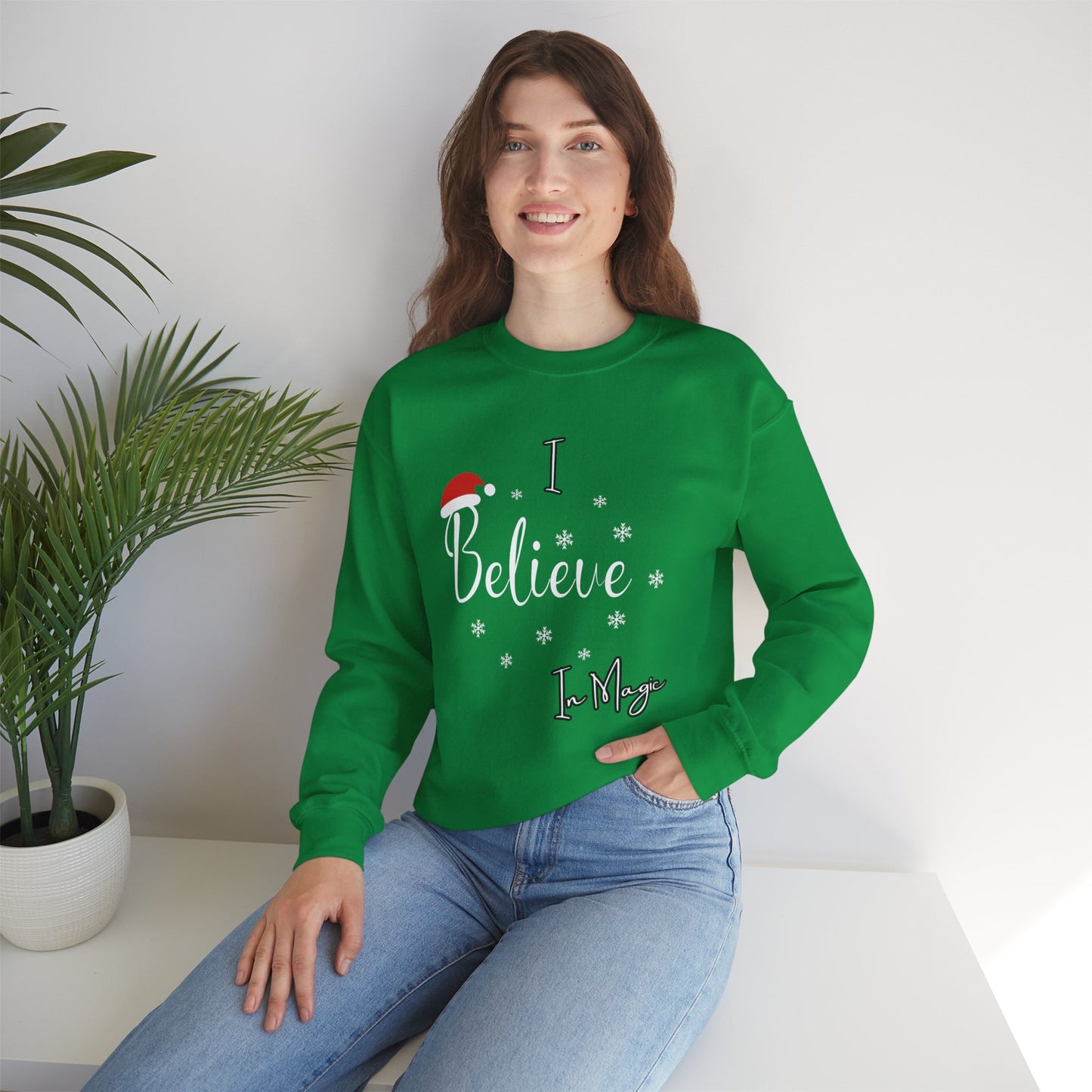 Unisex Heavy Blend™ Crewneck "Believe" Graphic Sweatshirt