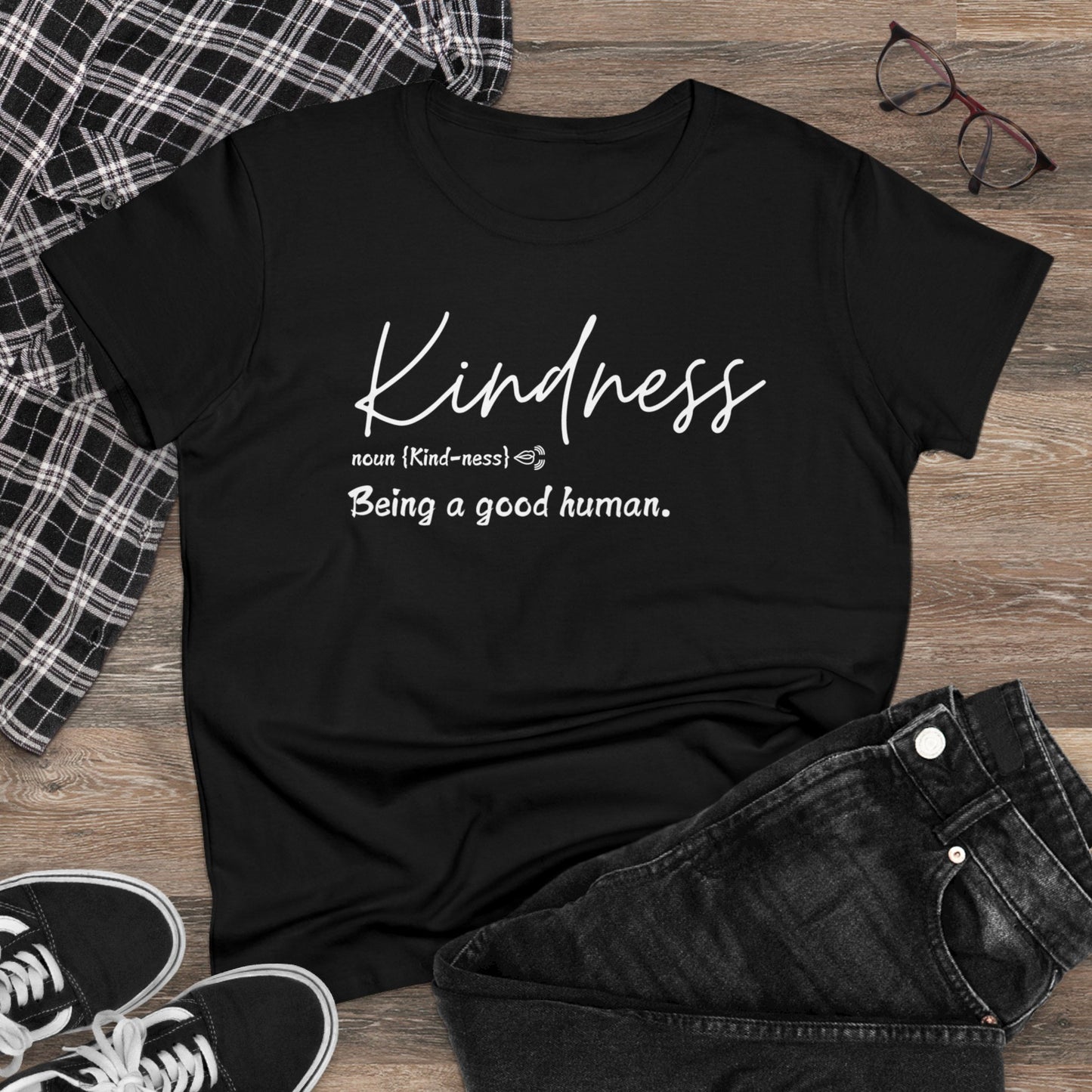 Women's Midweight Cotton "Kindness" Graphic Tee - In Style Chics Boutique LLC