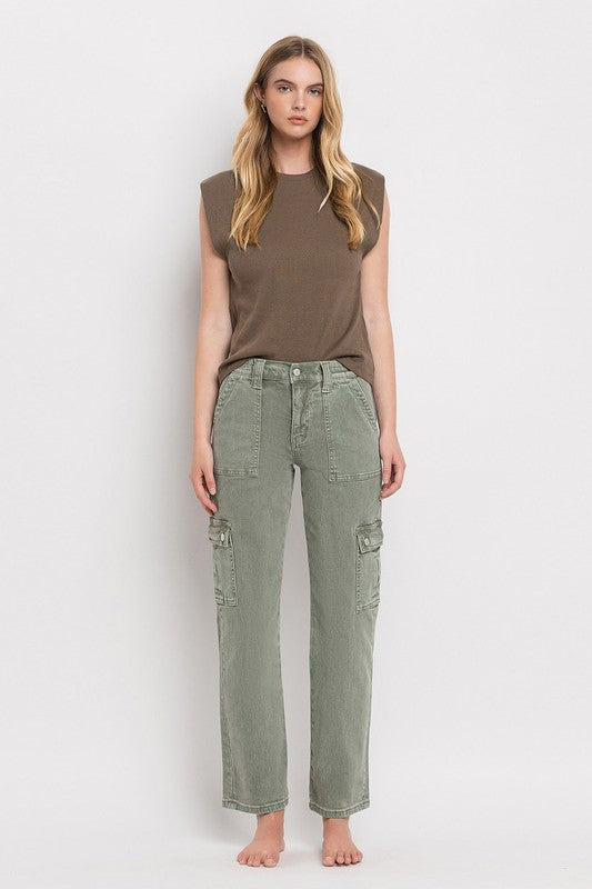 High Rise Cargo Straight Jeans - In Style Chics Boutique LLC