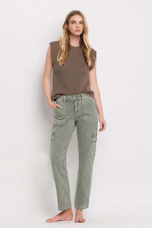 High Rise Cargo Straight Jeans - In Style Chics Boutique LLC