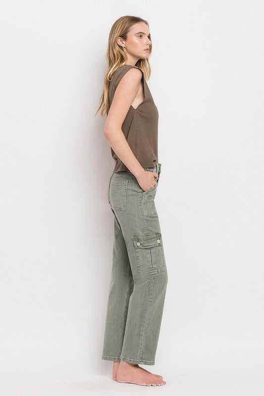 High Rise Cargo Straight Jeans - In Style Chics Boutique LLC