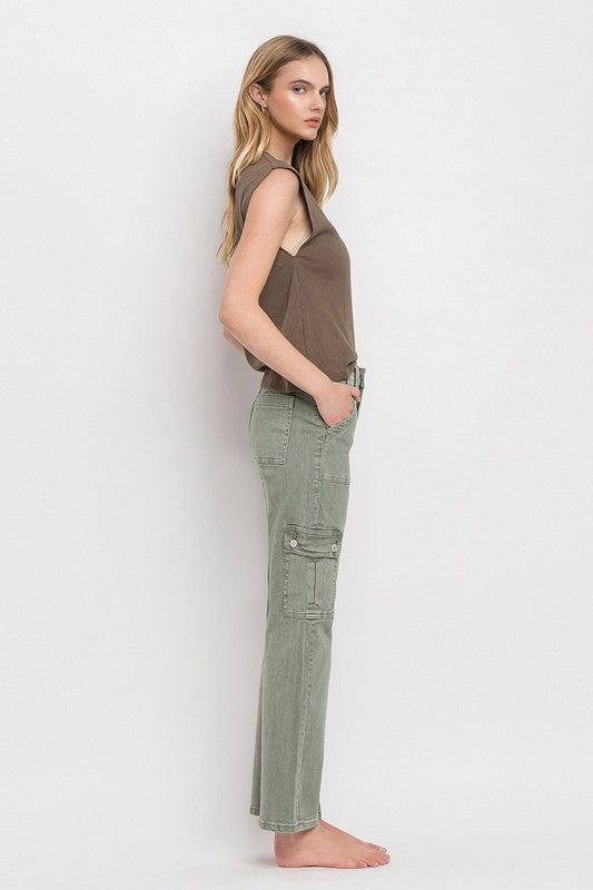High Rise Cargo Straight Jeans - In Style Chics Boutique LLC