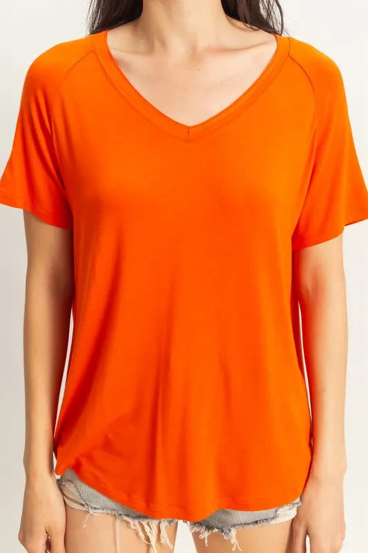 Oversized V-Neck Relaxed Tee