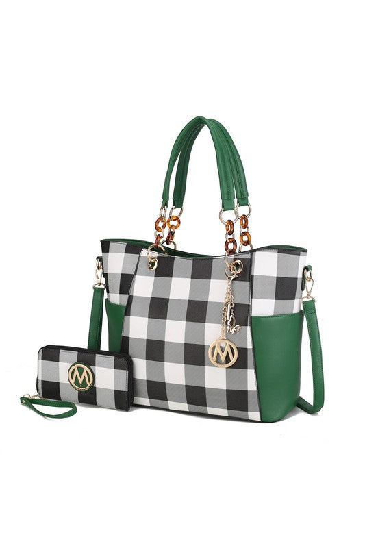 MKF Collection Mariely Checker Tote Bag by Mia K - In Style Chics Boutique LLC