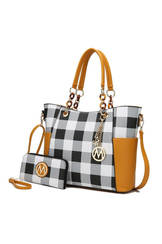 MKF Collection Mariely Checker Tote Bag by Mia K - In Style Chics Boutique LLC