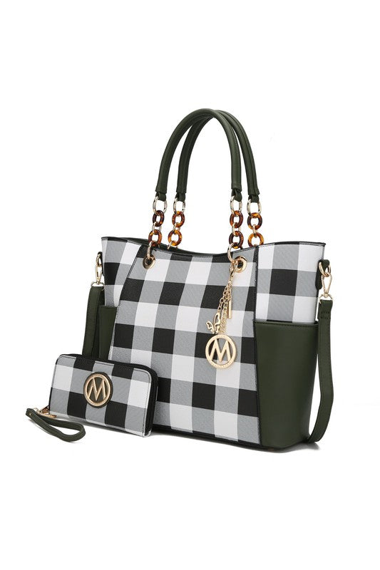 MKF Collection Mariely Checker Tote Bag by Mia K - In Style Chics Boutique LLC