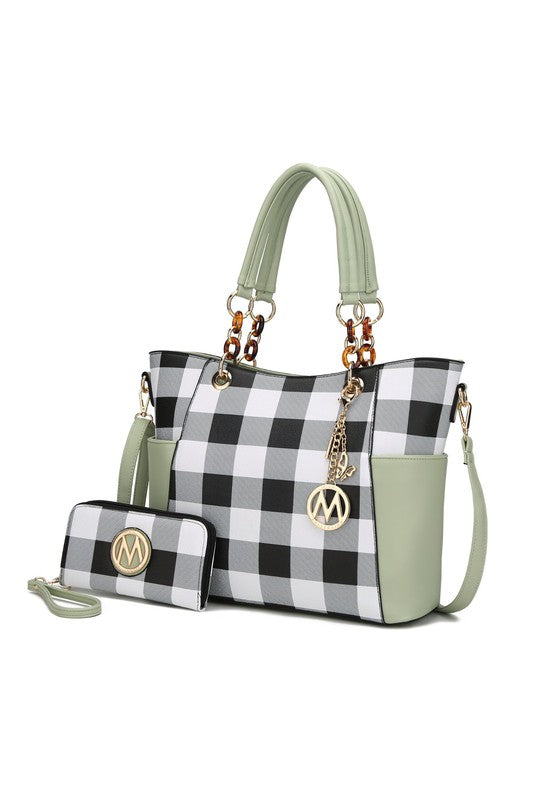 MKF Collection Mariely Checker Tote Bag by Mia K - In Style Chics Boutique LLC