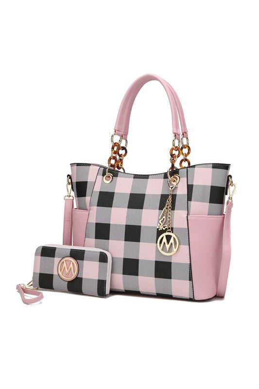 MKF Collection Mariely Checker Tote Bag by Mia K - In Style Chics Boutique LLC