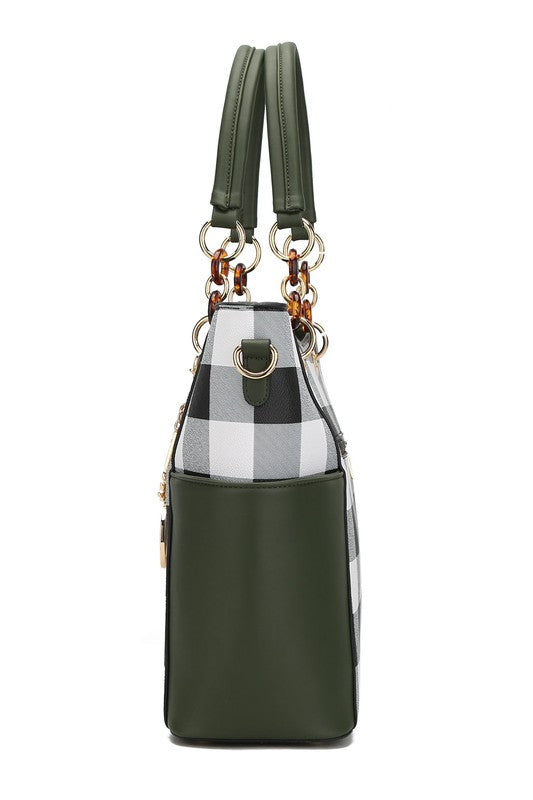 MKF Collection Mariely Checker Tote Bag by Mia K - In Style Chics Boutique LLC